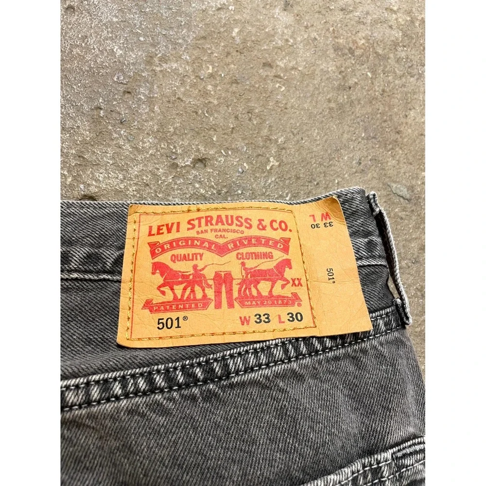 Levi's 501 Original Fit Coated Jeans Mens 33x30‎ Brown Denim Cotton Straight Leg